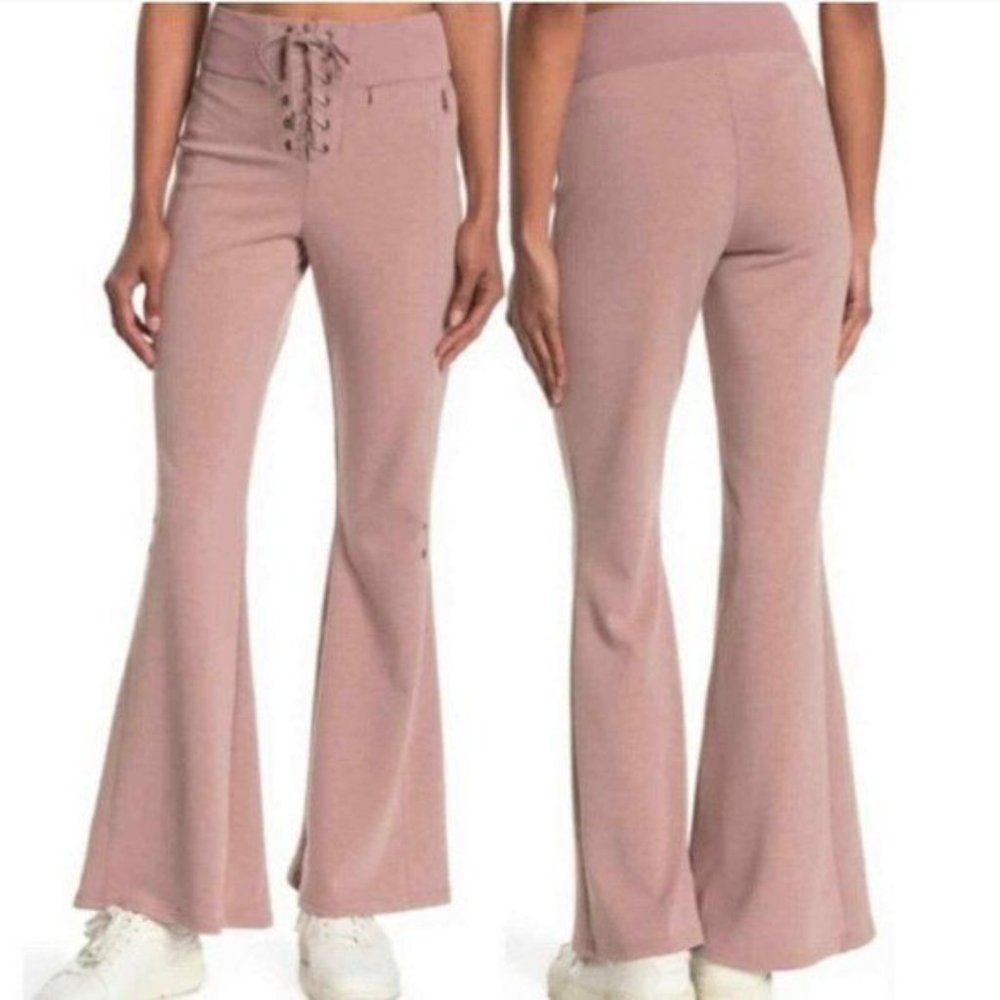 Free People Downhill Flared Lace Caged Up Sweatpants - Picture 8 of 8